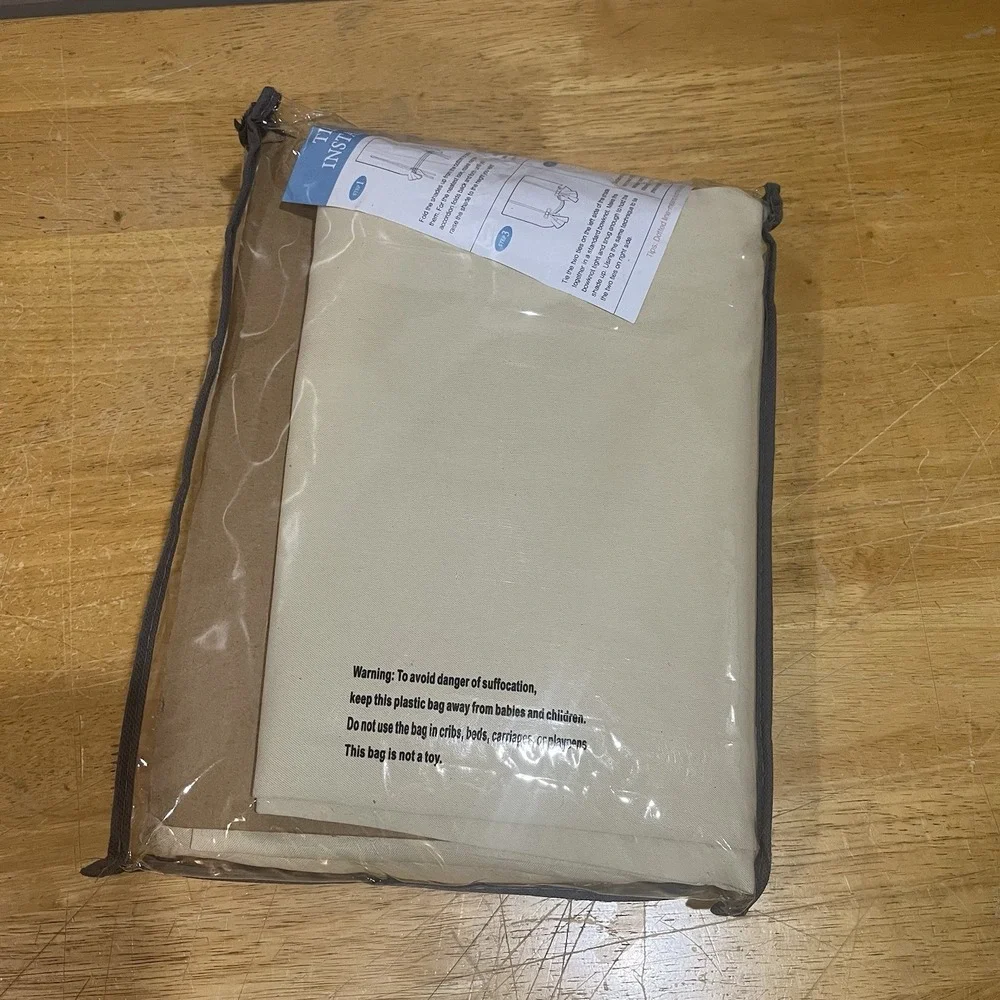 H.VERSAILTEX Blackout Khaki Tan Tie Up Curtain 42